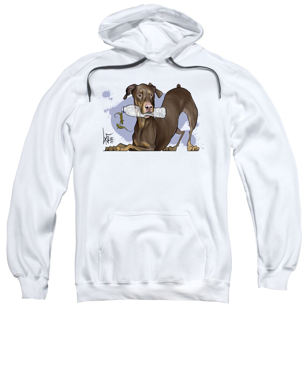 5935 Stuler Sweatshirt featuring the drawing 5935 Stuler by Canine Caricatures By John LaFree