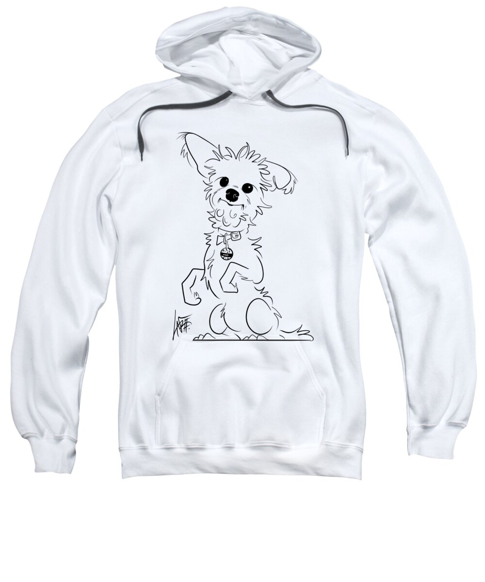 5942 Sweatshirt featuring the drawing 5942 McDowell by Canine Caricatures By John LaFree