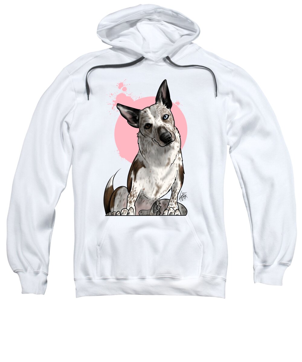 5954 Sweatshirt featuring the drawing 5954 Wedman by Canine Caricatures By John LaFree
