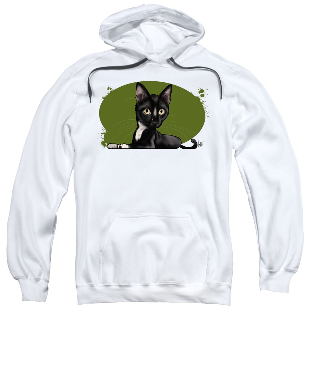 5965 Sweatshirt featuring the drawing 5965 Rivera by Canine Caricatures By John LaFree