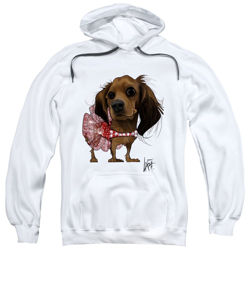 5975 Sweatshirt featuring the drawing 5975 Summers by Canine Caricatures By John LaFree
