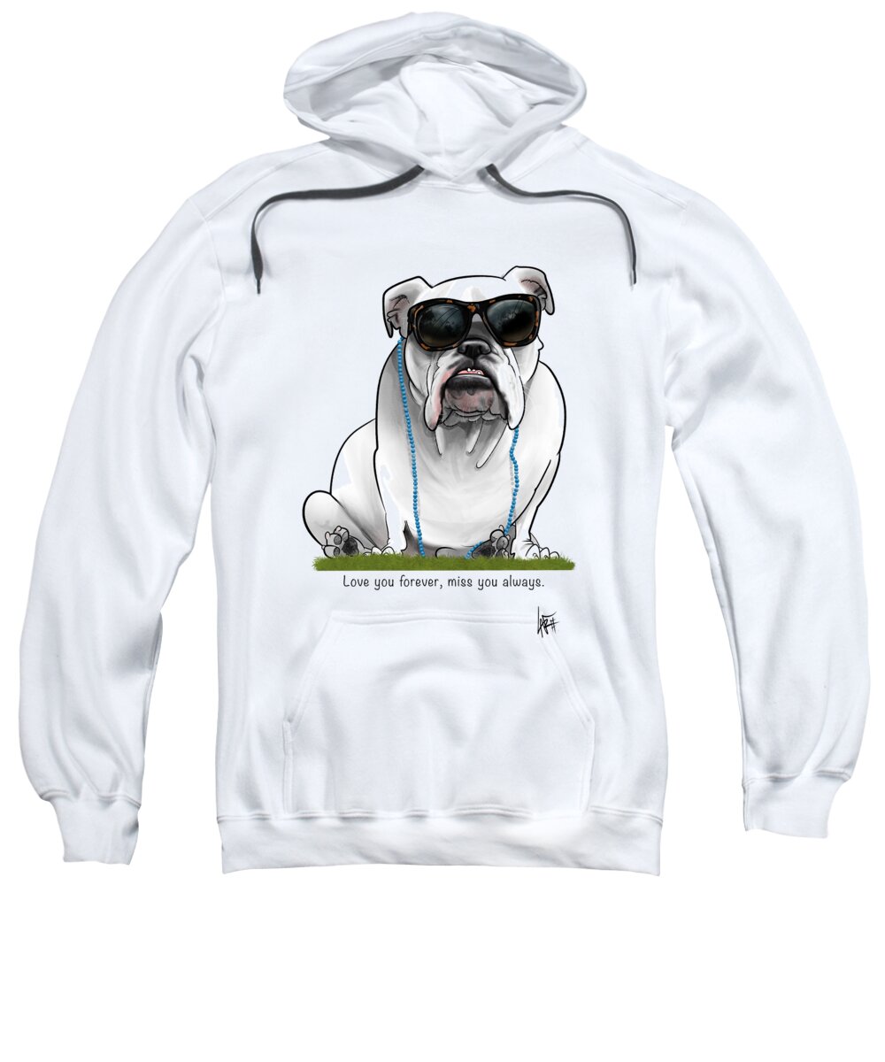 5976 Sweatshirt featuring the drawing 5976 Aucoin by Canine Caricatures By John LaFree