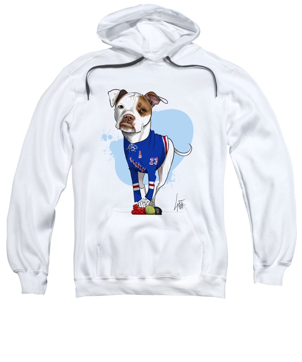 6009 Sweatshirt featuring the drawing 6009 Passalacqua by Canine Caricatures By John LaFree