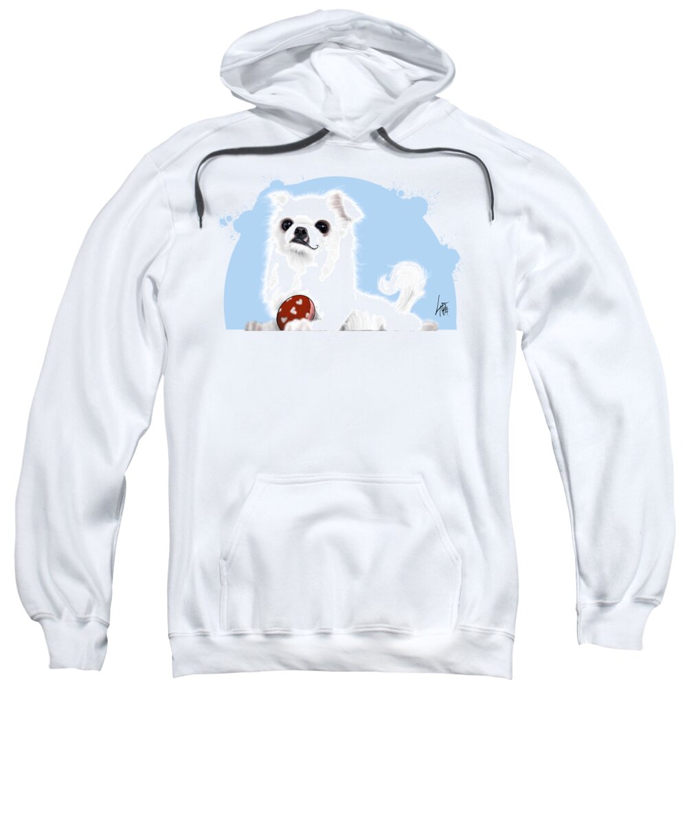 6010 Sweatshirt featuring the drawing 6010 Phillips by Canine Caricatures By John LaFree
