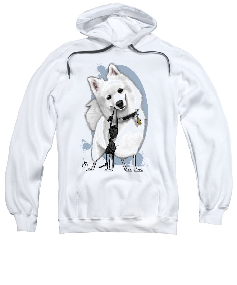 6013 Sweatshirt featuring the drawing 6013 Schafer by Canine Caricatures By John LaFree