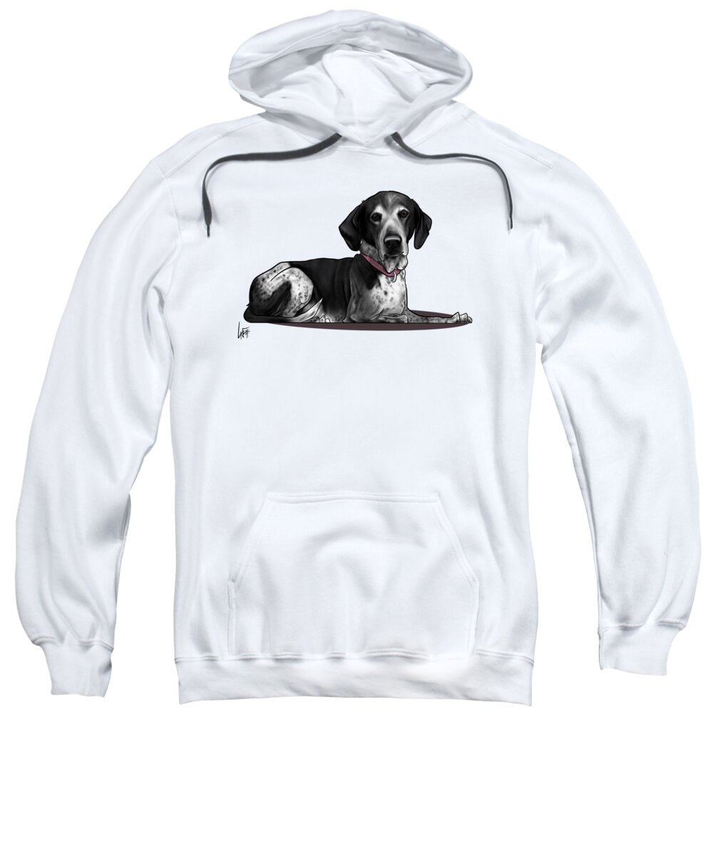 6019 Sweatshirt featuring the drawing 6019 Boyles by Canine Caricatures By John LaFree