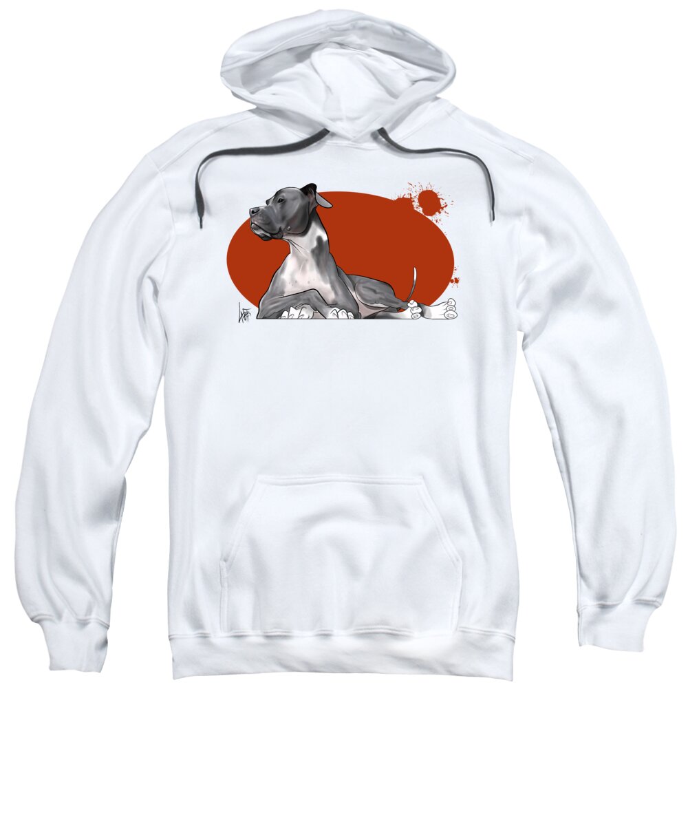 6045 Sweatshirt featuring the drawing 6045 Safford by John LaFree