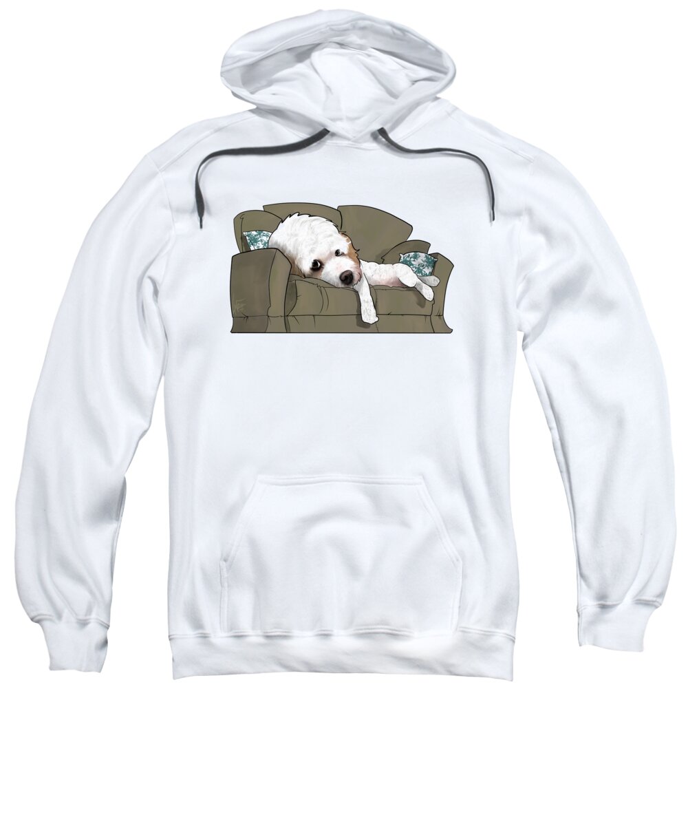 6054 Sweatshirt featuring the drawing 6054 Randall by Canine Caricatures By John LaFree