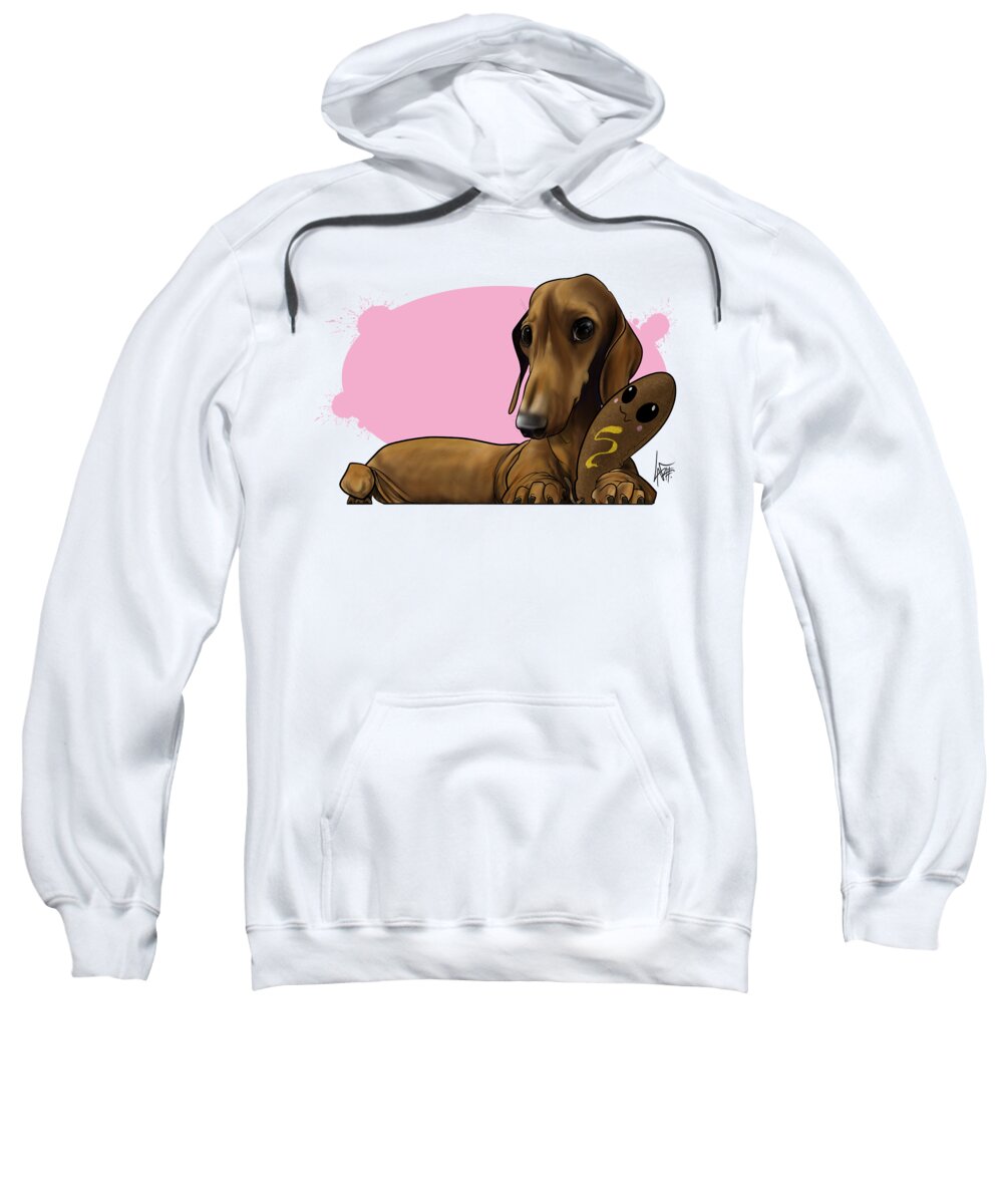6074 Sweatshirt featuring the drawing 6074 Winesickle by Canine Caricatures By John LaFree