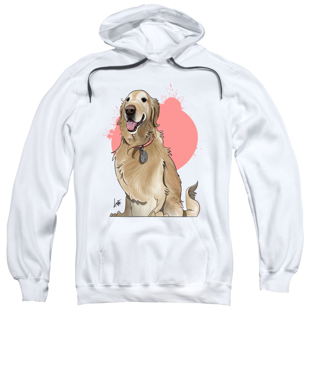 6090 Sweatshirt featuring the drawing 6090 Nelson by Canine Caricatures By John LaFree