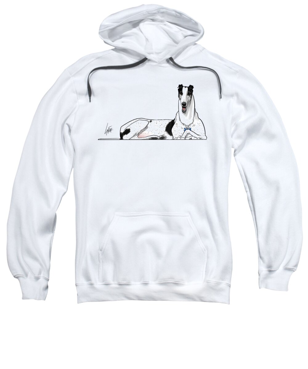 6135 Sweatshirt featuring the drawing 6135 Mitschelen by John LaFree