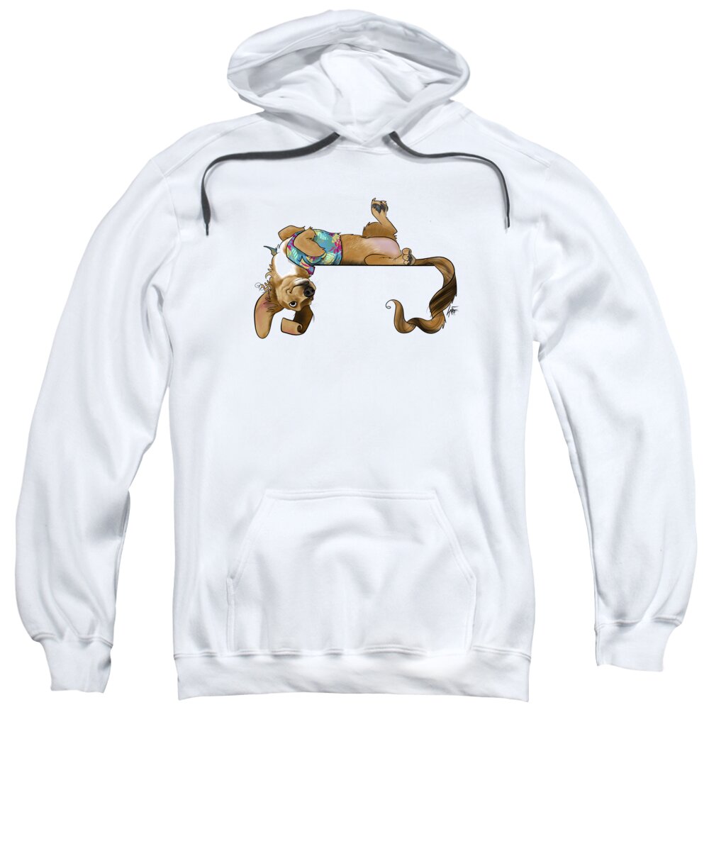 6147 Sweatshirt featuring the drawing 6147 Fritz by Canine Caricatures By John LaFree