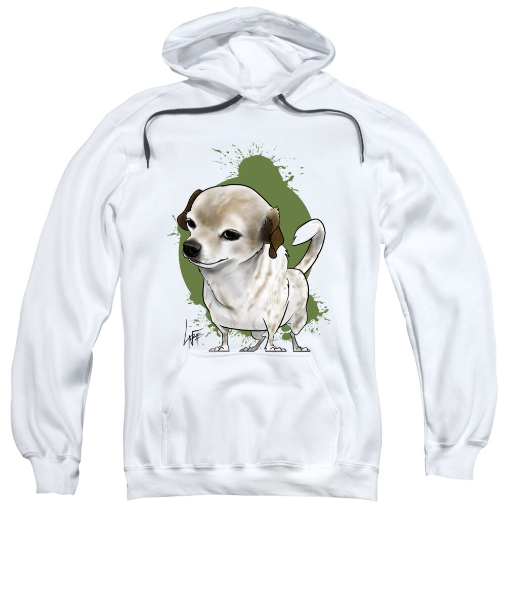 6155 Sweatshirt featuring the drawing 6155 Rimpo by Canine Caricatures By John LaFree