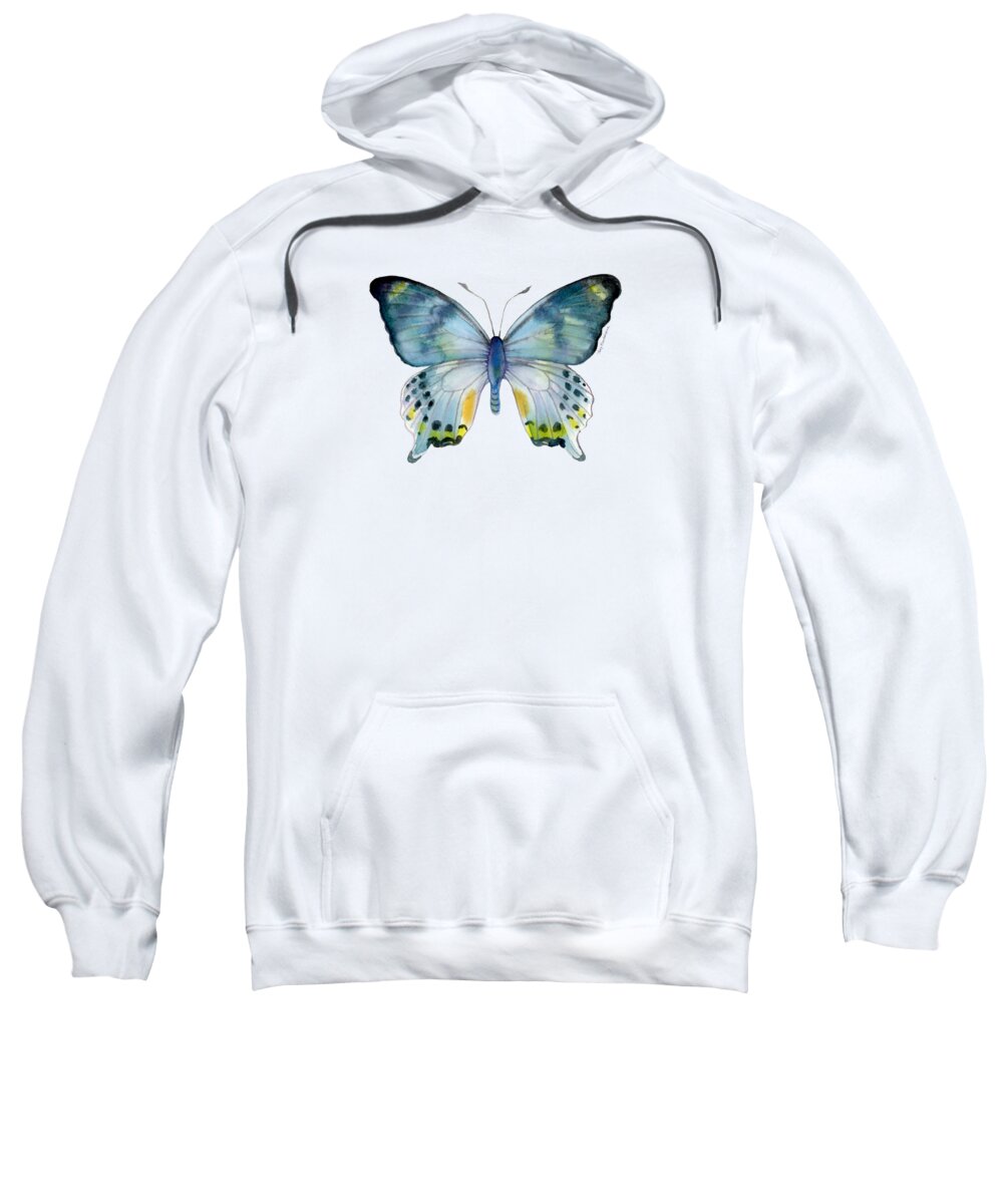 Laglaizei Butterfly Sweatshirt featuring the painting 68 Laglaizei Butterfly by Amy Kirkpatrick