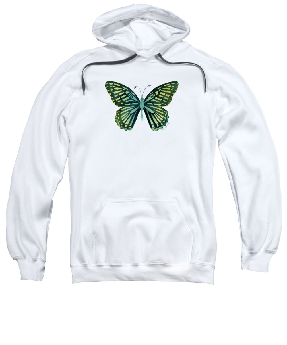 Mime Butterfly Sweatshirt featuring the painting 69 Moonrise Mime Butterfly by Amy Kirkpatrick