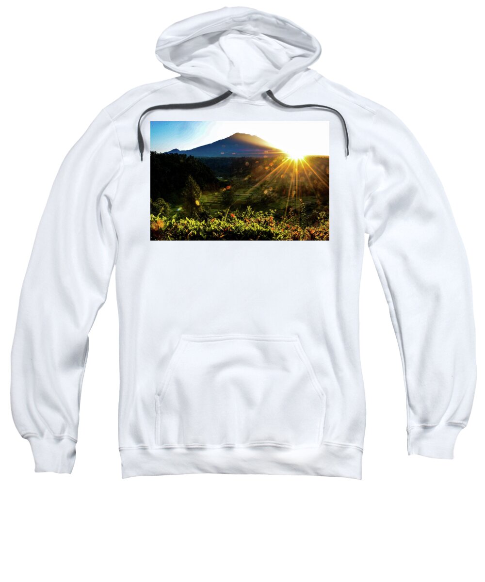 Volcano Sweatshirt featuring the photograph This Side Of Paradise - Mount Agung. Bali, Indonesia by Earth And Spirit