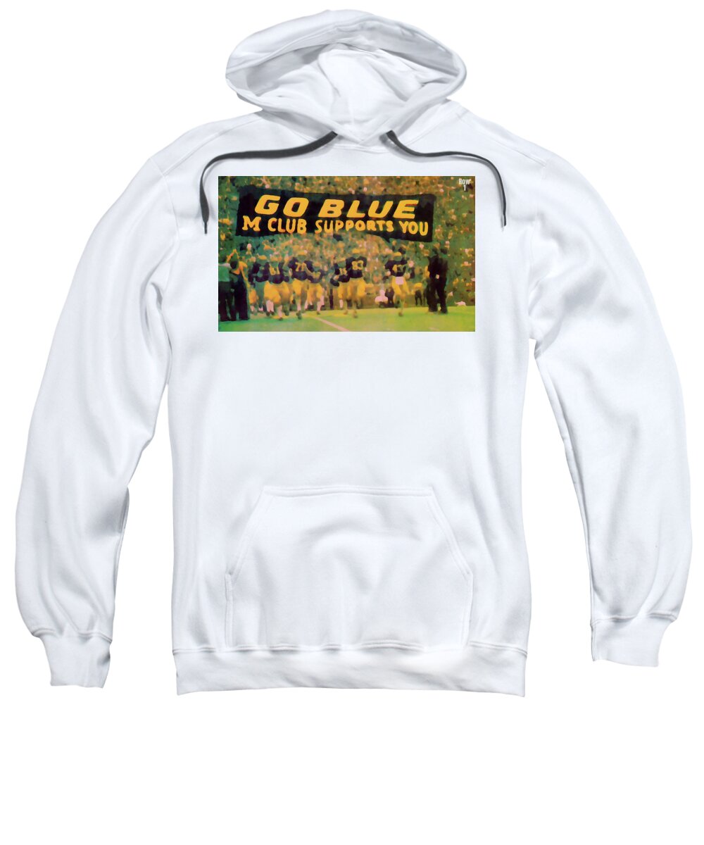 1976 Sweatshirt featuring the mixed media 1976 Michigan Football Remix by Row One Brand