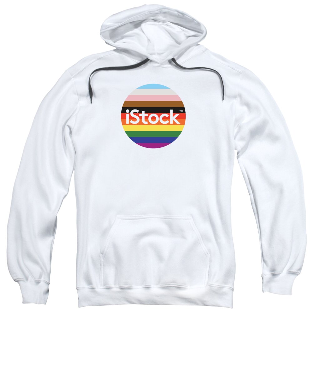 Istock Sweatshirt featuring the digital art iStock Logo Pride Circle by Getty Images