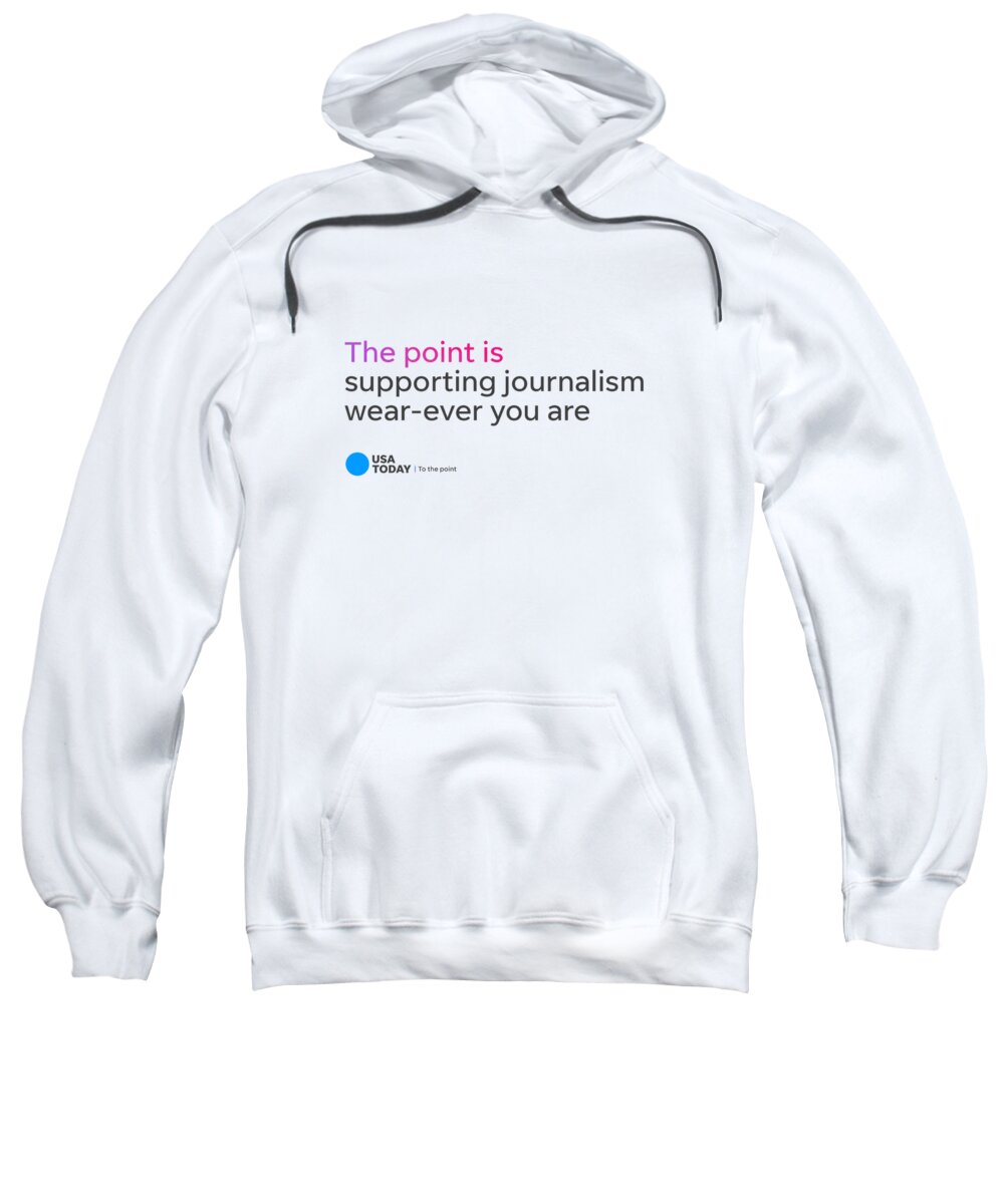 Usa Today Sweatshirt featuring the digital art USA TODAY The Point - Black Logo by Gannett