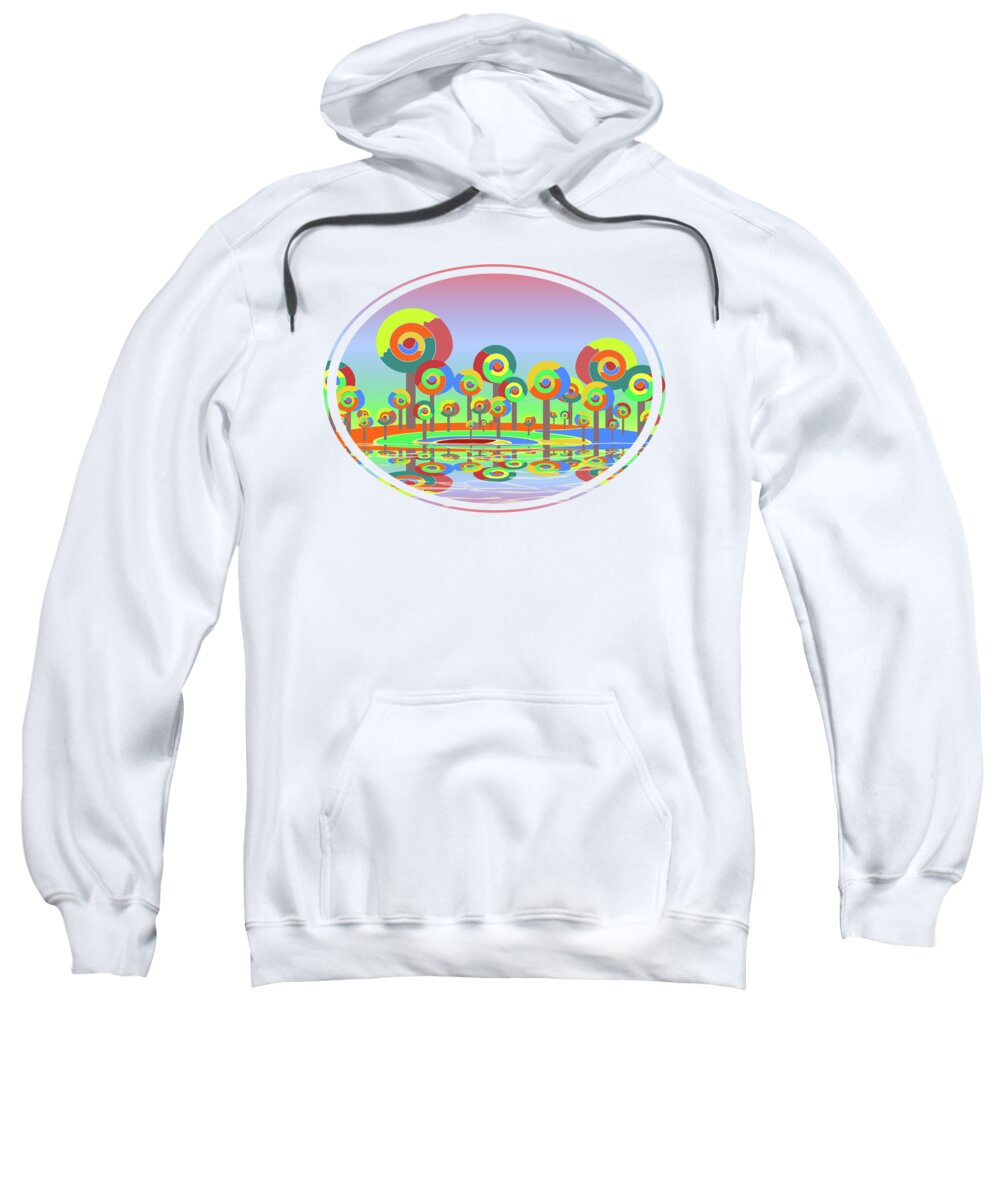 Malakhova Sweatshirt featuring the digital art Lollypop Island by Anastasiya Malakhova