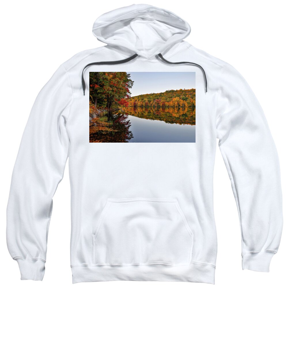 Autumn Sweatshirt featuring the photograph Autumn lake by Alexander Farnsworth