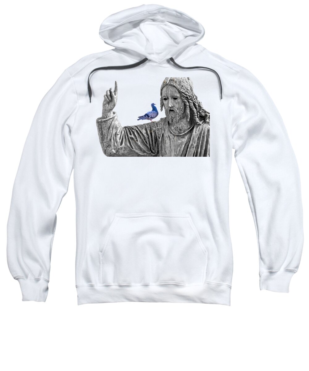 Jesus Christ Sweatshirt featuring the photograph Blue Dove by Munir Alawi