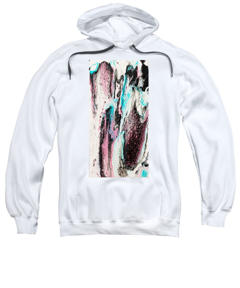 Abstract Sweatshirt featuring the painting Blush by Christine Bolden