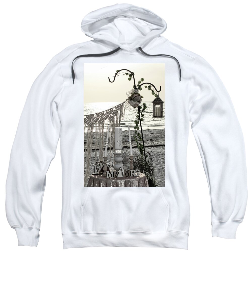 Water Sweatshirt featuring the photograph BOHO Beach Wedding by Portia Olaughlin