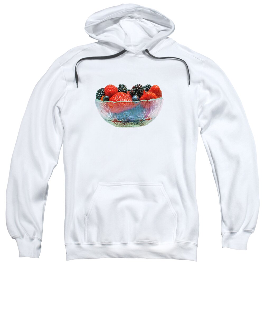 Berries Sweatshirt featuring the photograph Bowl of Berries by Sandi Kroll
