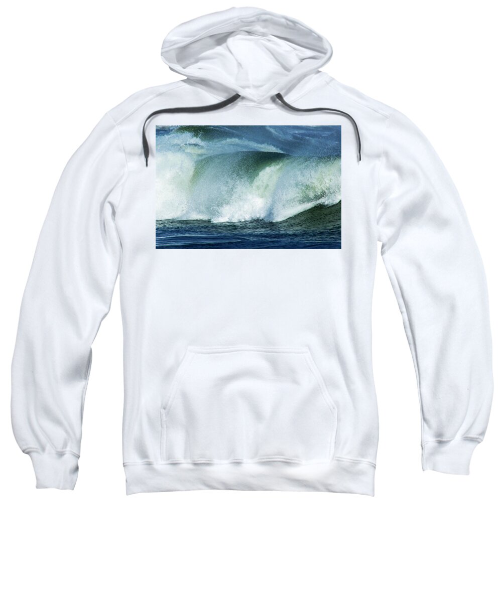 Seascape Sweatshirt featuring the photograph Breaking by Ruth Crofts Photography