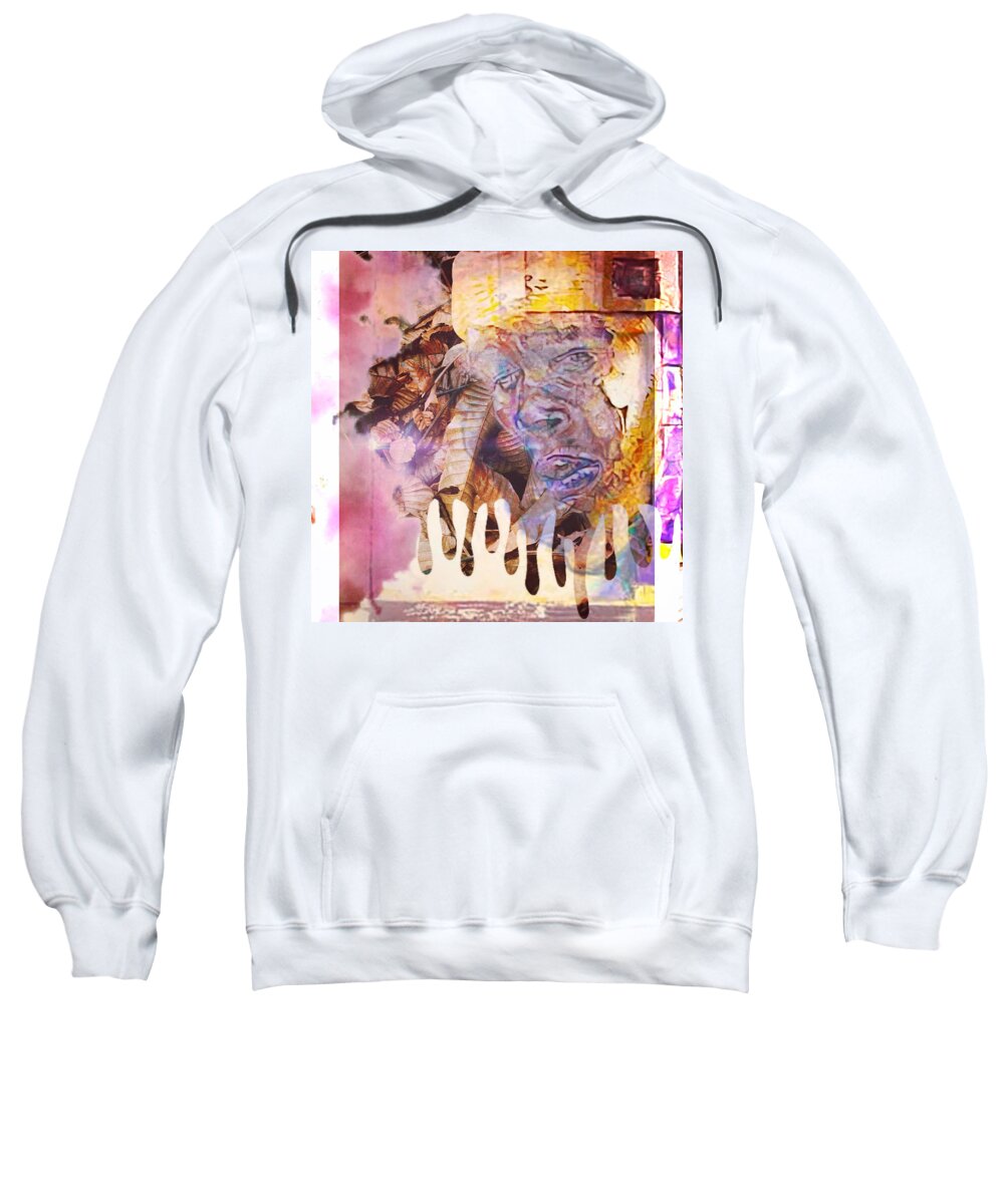  Sweatshirt featuring the painting Breathe by Try Cheatham