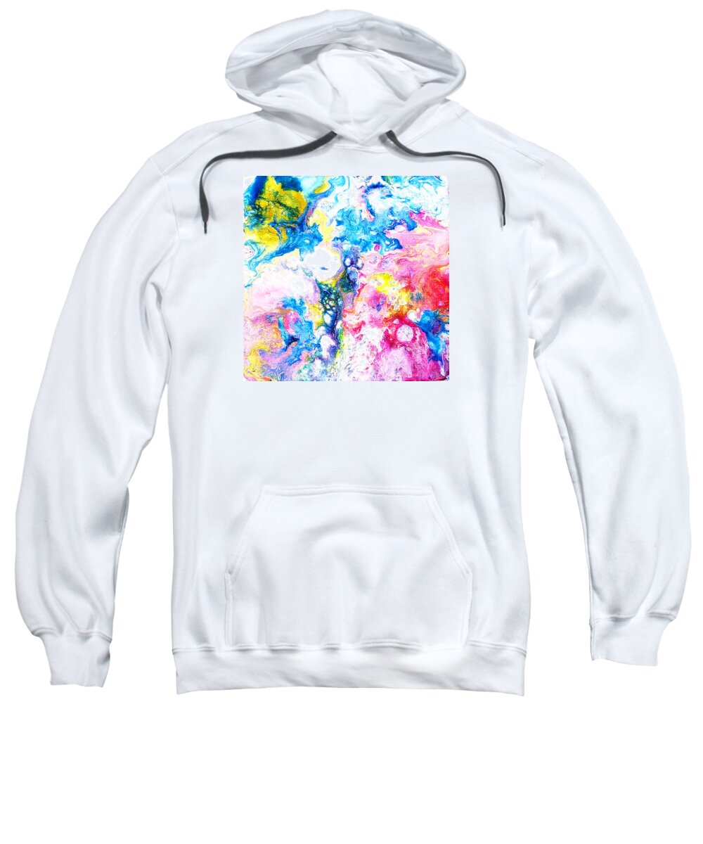 Abstract Sweatshirt featuring the painting Bubbles by Christine Bolden