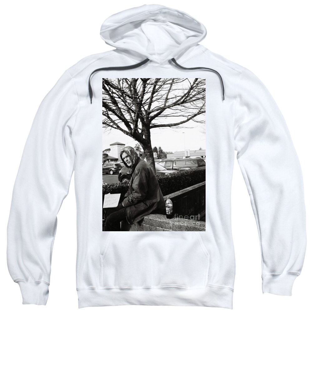 Street Photography Sweatshirt featuring the photograph Business as Usual by Chriss Pagani