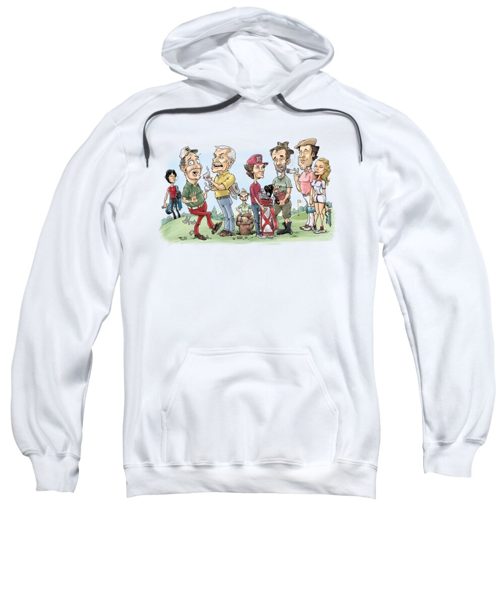 Mikescottdraws Sweatshirt featuring the drawing Caddyshack by Mike Scott