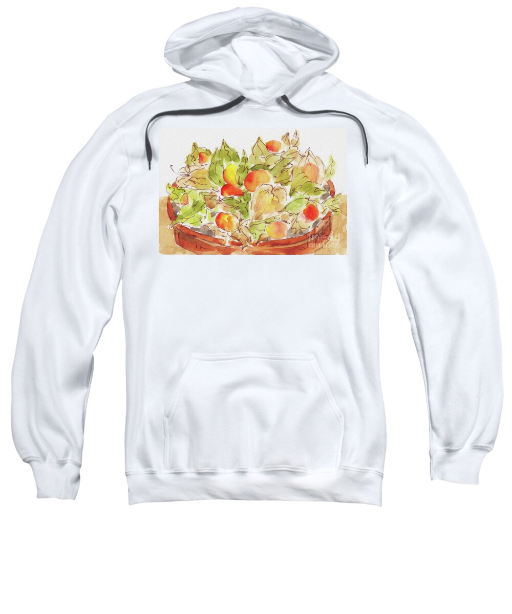 Impressionism Sweatshirt featuring the painting Cape Gooseberries In A Cazuala by Pat Katz