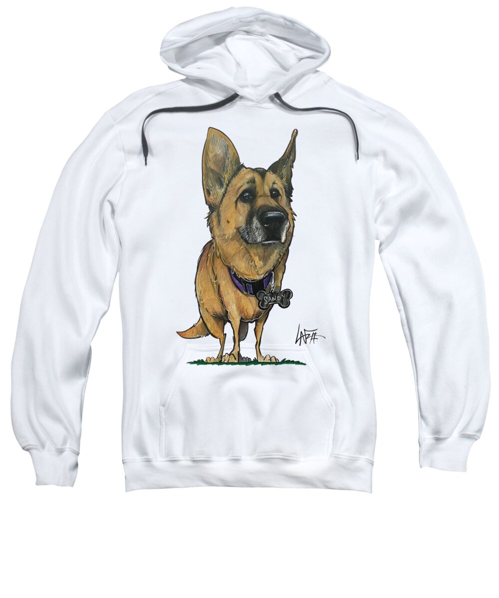 Dog Sweatshirt featuring the drawing Caricato 5159 by Canine Caricatures By John LaFree
