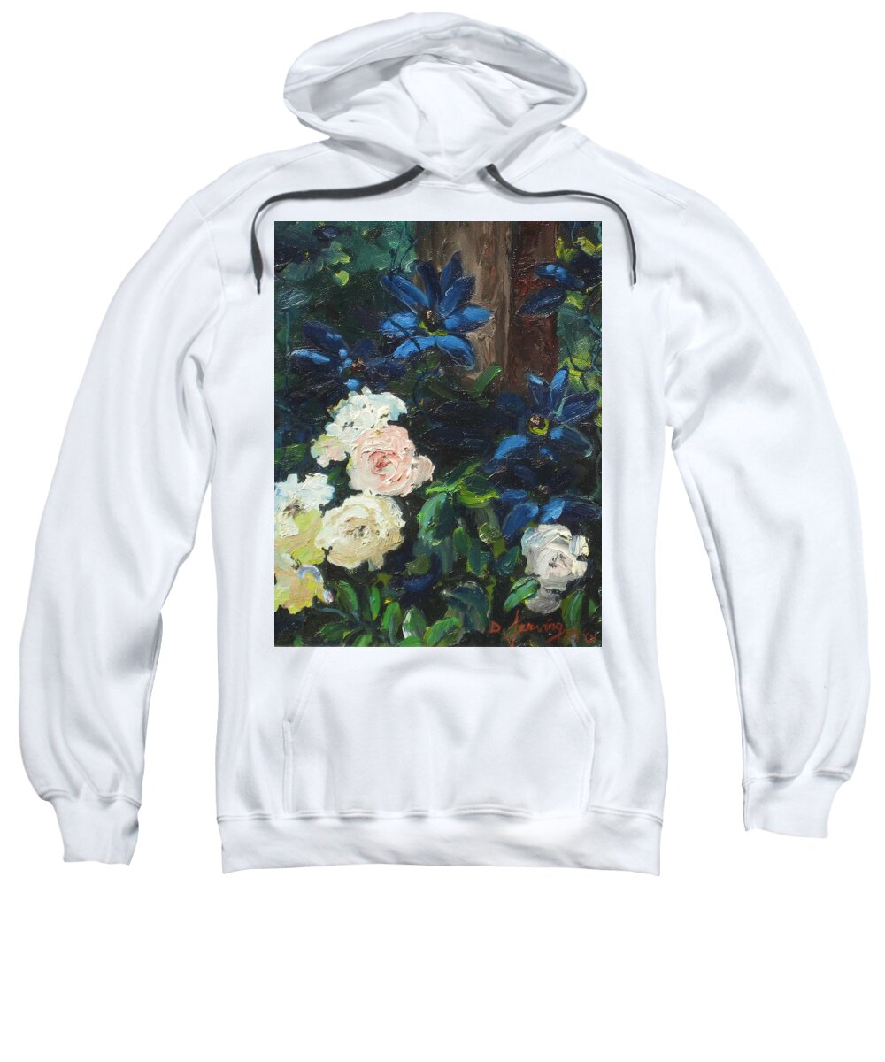  Sweatshirt featuring the painting Clem and Rosie by Douglas Jerving