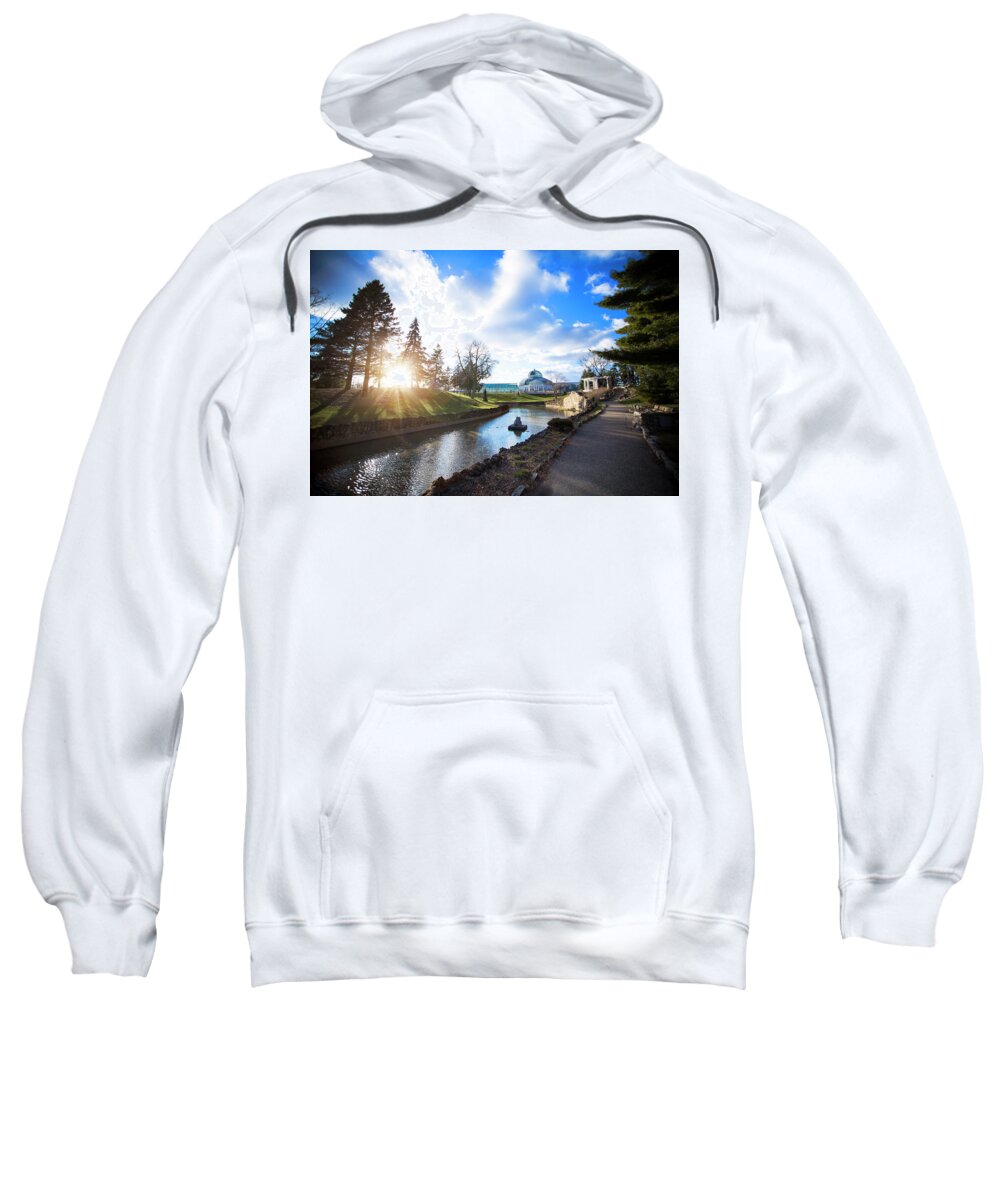  Sweatshirt featuring the photograph Como Sunset by Nicole Engstrom