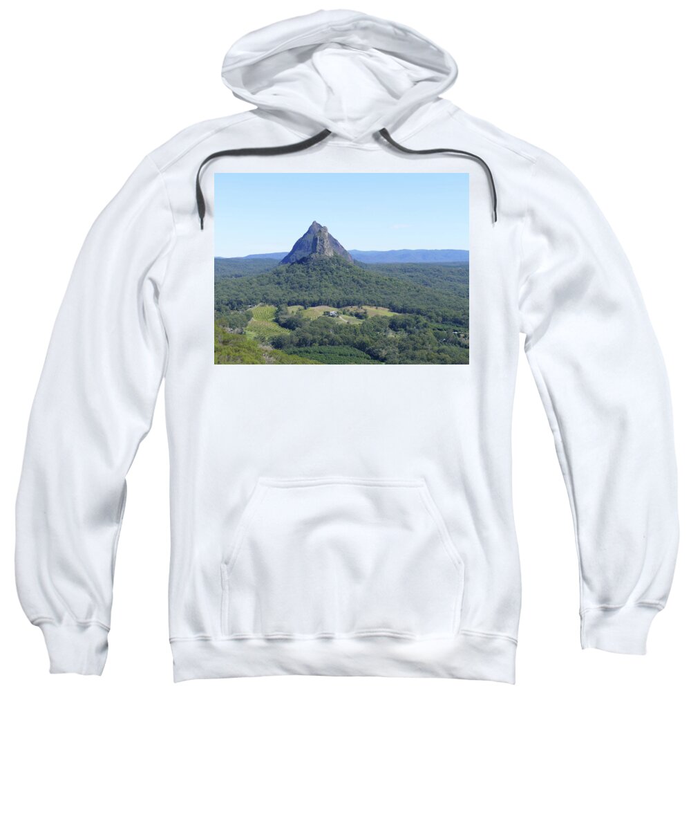 Landscape Sweatshirt featuring the photograph Coonowrin and Beerwah by Maryse Jansen