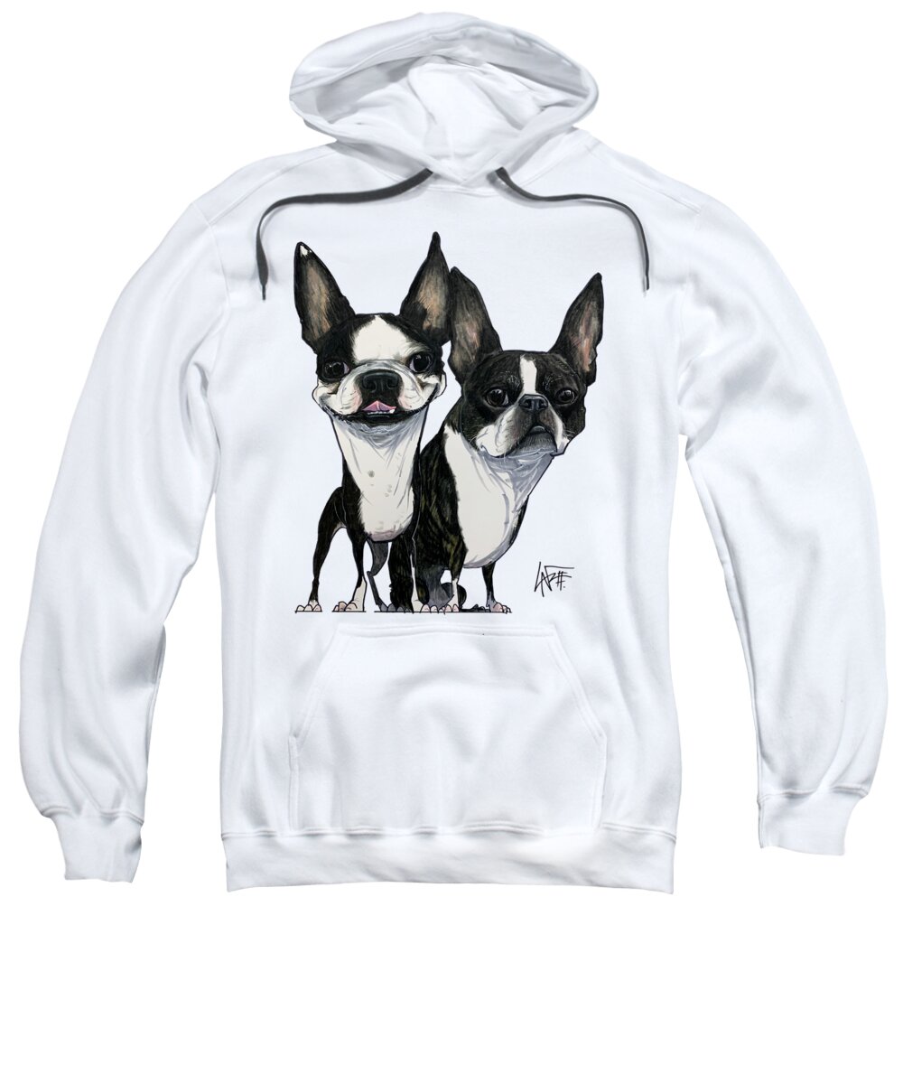 Corban Sweatshirt featuring the drawing Corban 5373 by Canine Caricatures By John LaFree
