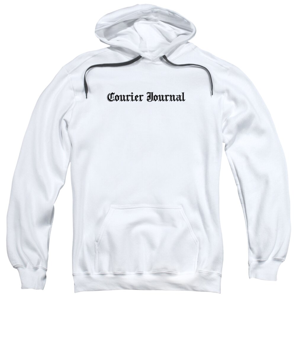 Louisville Sweatshirt featuring the digital art Courier Journal Print Black Logo by Gannett Co