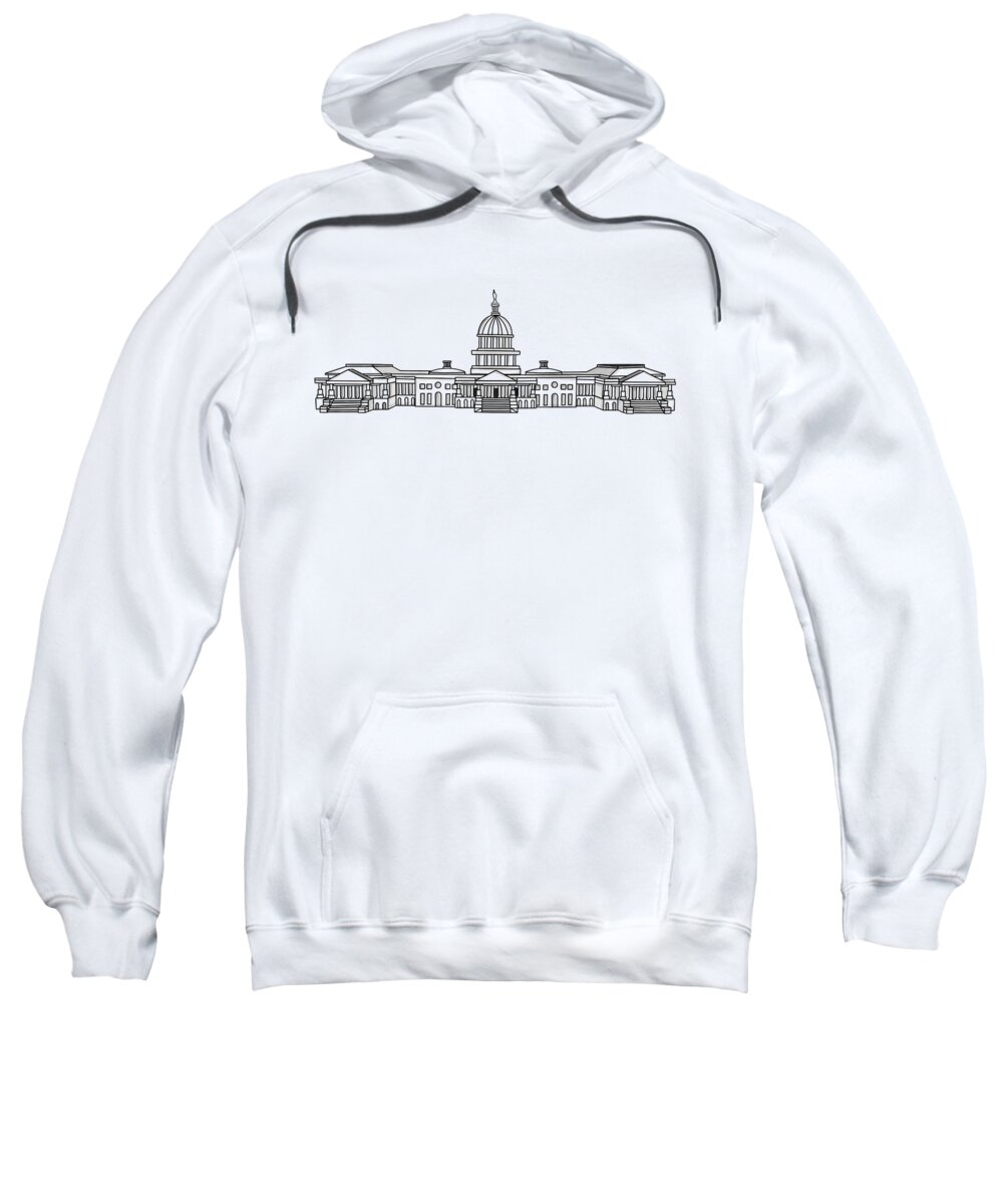 United States Capitol Building Sweatshirt featuring the digital art E Pluribus Unum by Aanya's Art 4 Earth