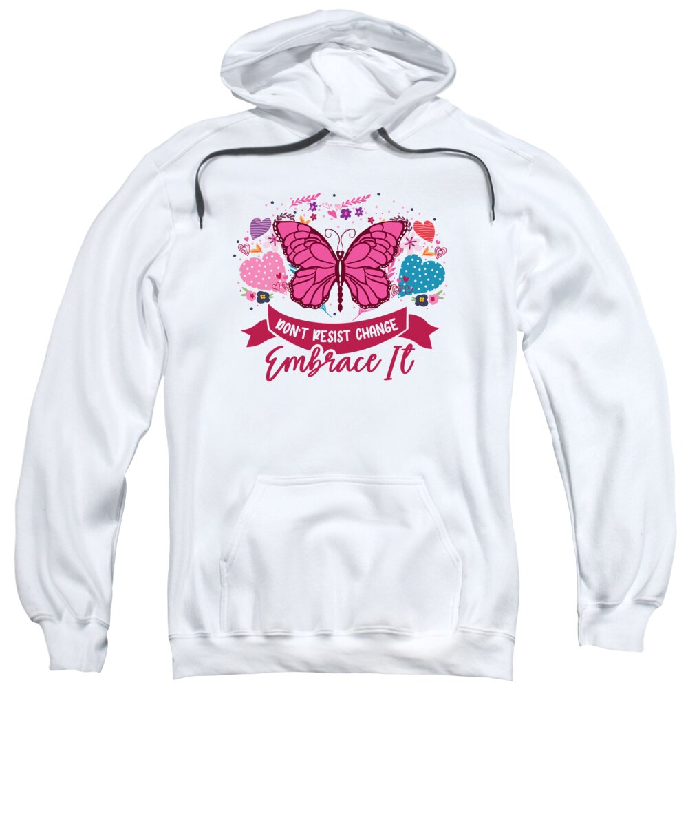Entomologist Sweatshirt featuring the digital art Entomologist Butterfly Insect Nature Change by Toms Tee Store
