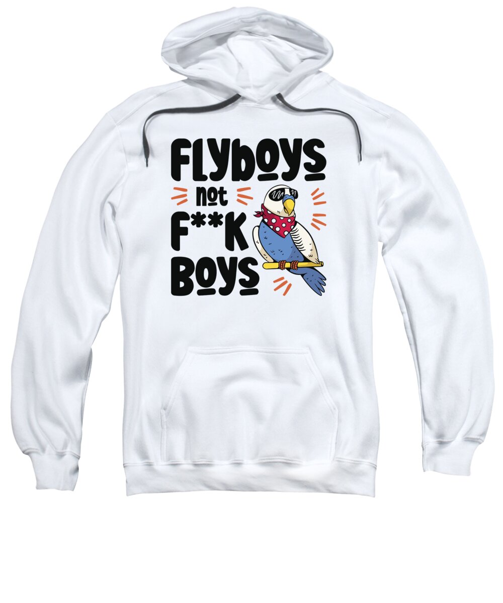 Flying Sweatshirt featuring the digital art Flying Bird Cartoon Bird Fan Birding by Toms Tee Store