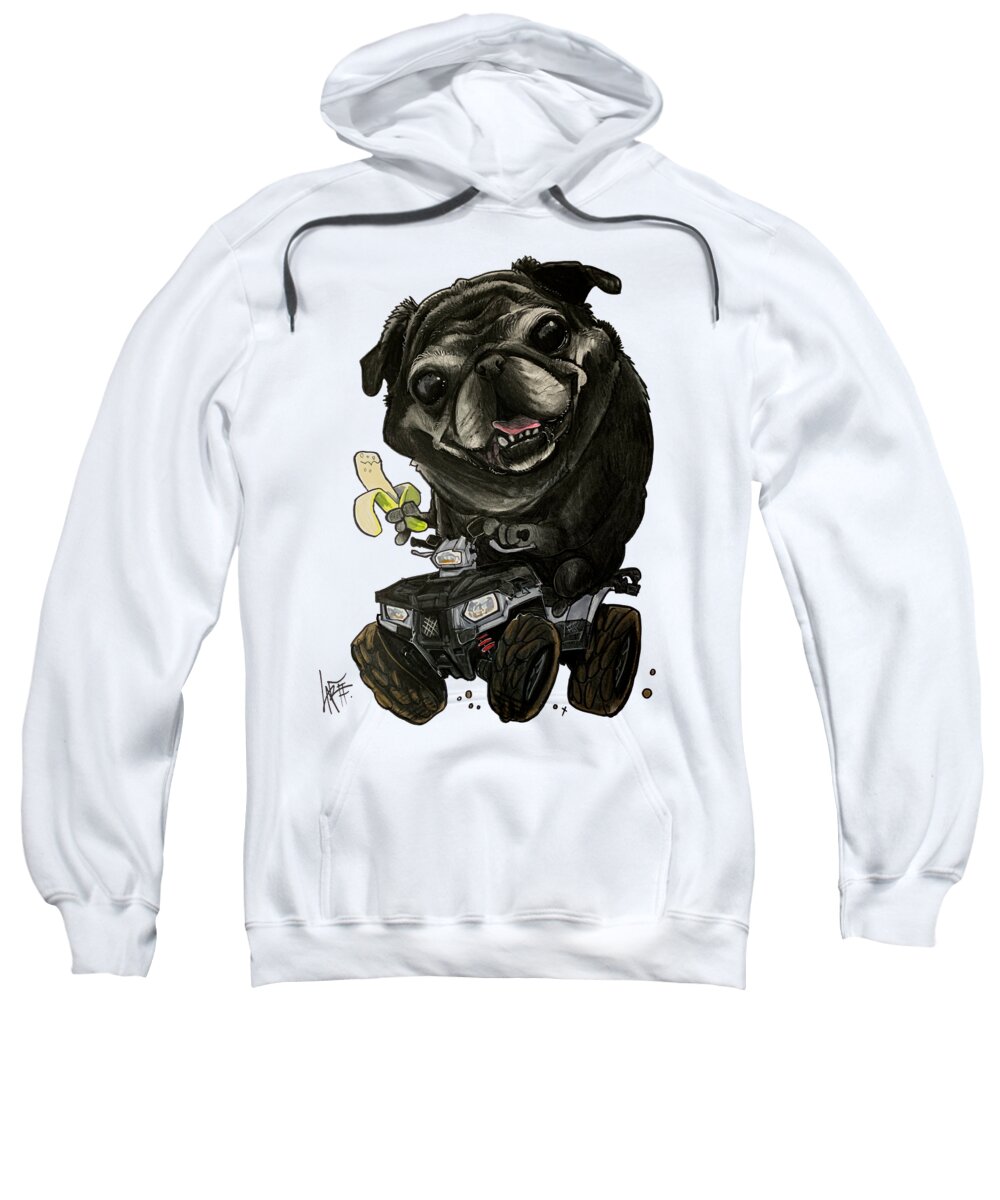Fraboni Sweatshirt featuring the drawing Fraboni 5496 by Canine Caricatures By John LaFree