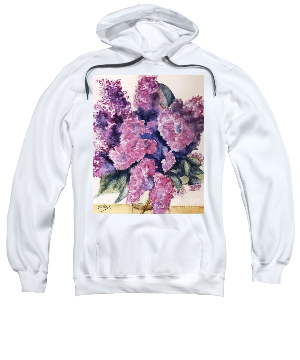 Watercolor Sweatshirt featuring the painting Fragrant Flora by Eileen Kelly