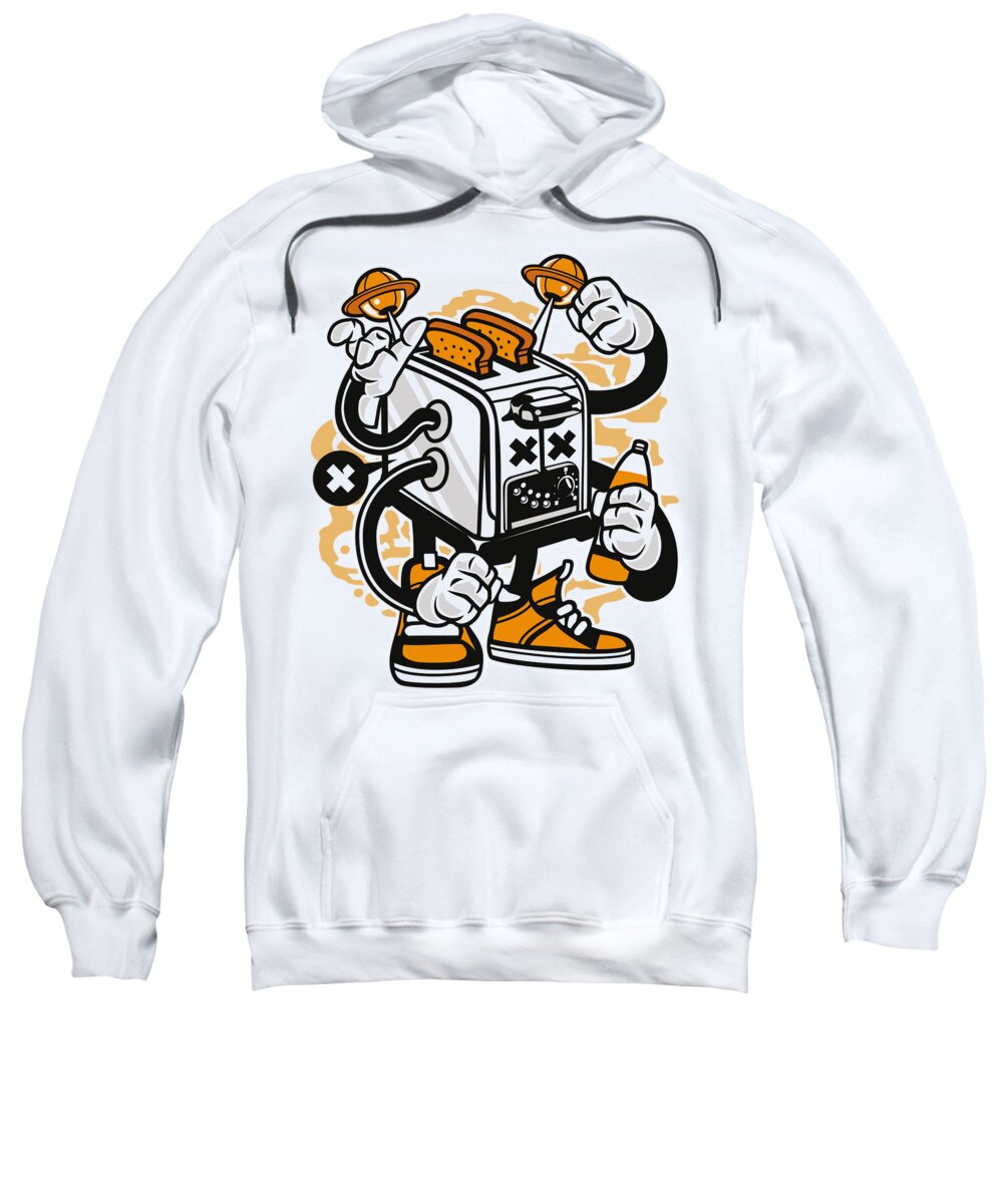 Toaster Sweatshirt featuring the digital art Funny Toaster by Long Shot