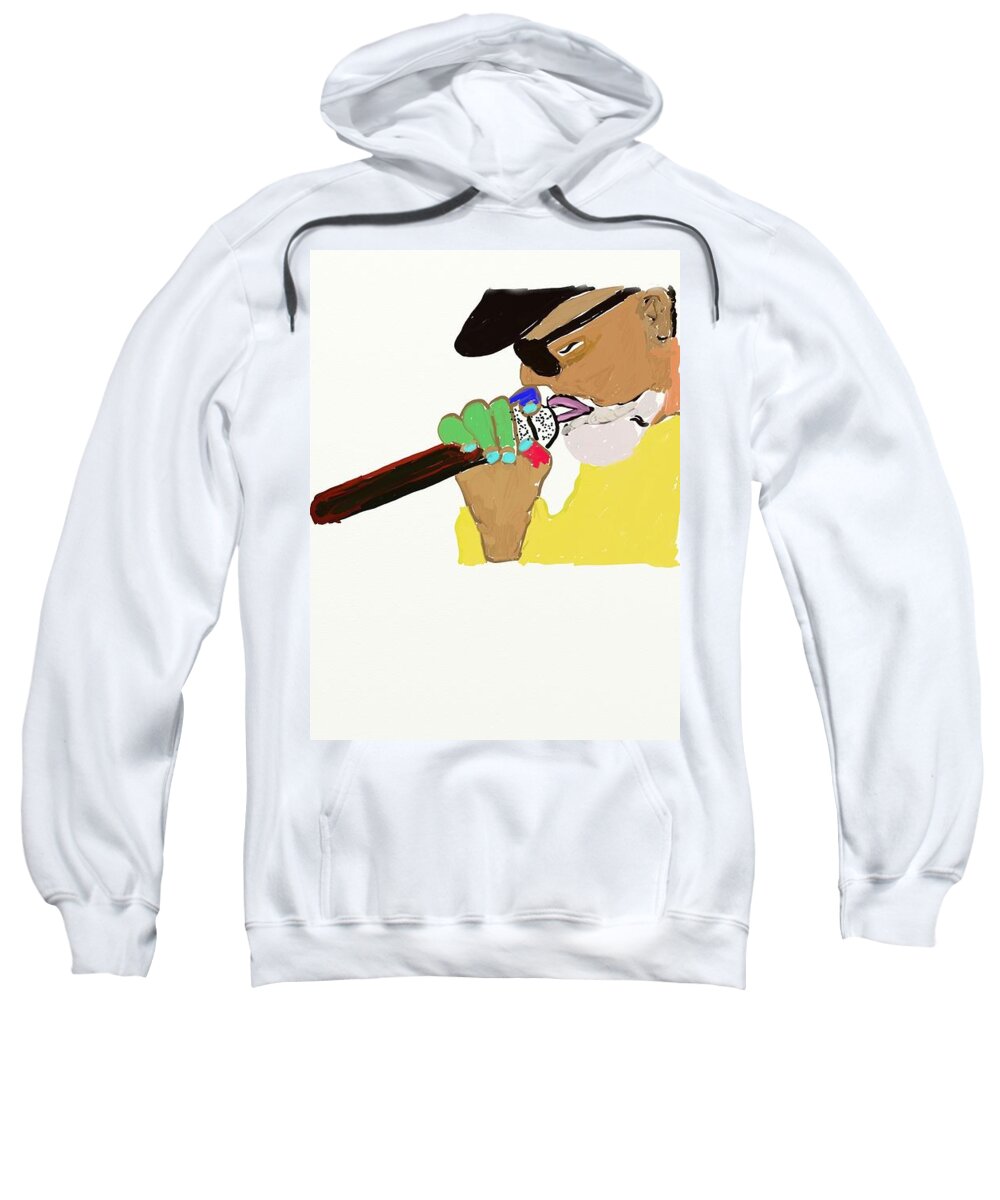 Microphone Sweatshirt featuring the digital art Gimme The Mic by ToNY CaMM