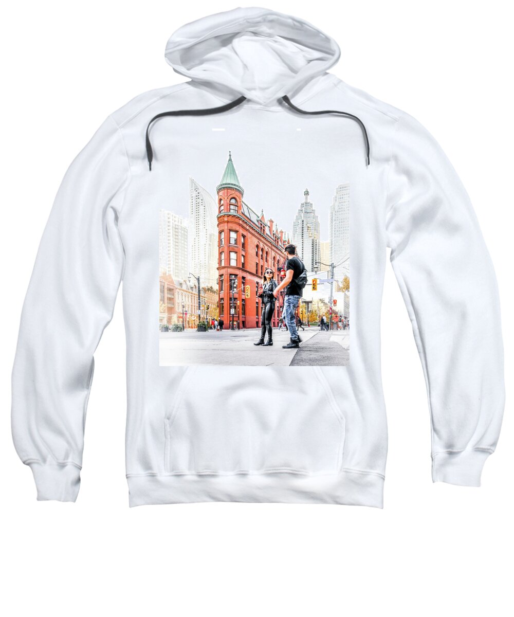 Gooderham Building Sweatshirt featuring the photograph Gooderham Flatiron Building Toronto by Dee Potter