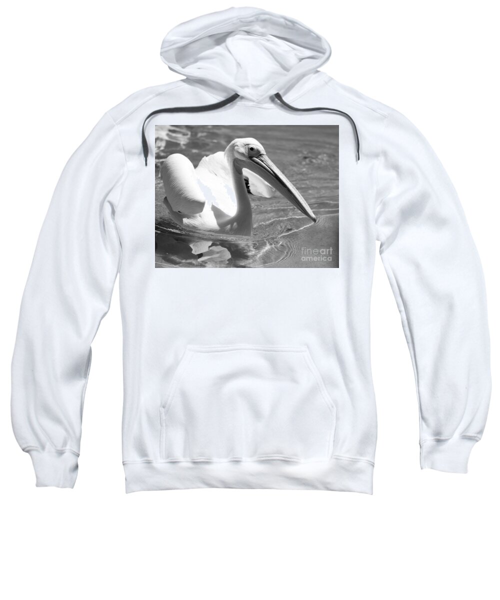 Great Sweatshirt featuring the photograph Great White Pelican by LaDonna McCray